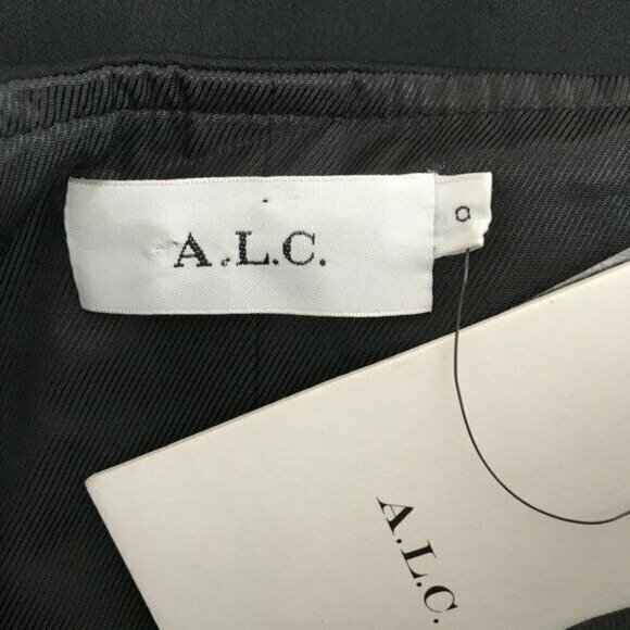 A.L.C. Roya Twist Front Ruching Strapless Midi Dress in Black - Picture 8 of 8